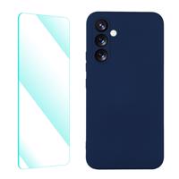ENKAY 59426 ENKAY SET Silikonový obal a 2D sklo Samsung Galaxy A54 5G modrý