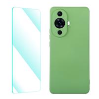 ENKAY 60346 ENKAY SET Silikonový obal a 2D sklo Huawei nova 11 světle zelený