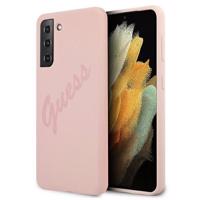 GUESS 39300 GUESS SILICONE VINTAGE Kryt Samsung Galaxy S21 Plus 5G růžový