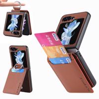 JSM 62500 JSM CARD Kryt s přihrádkami pro karty Samsung Galaxy Z Flip 5 5G hnědý