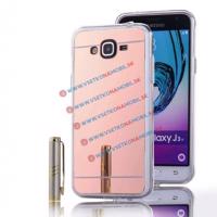 PROTEMIO 1314 Zrcadlový silikonový obal Samsung Galaxy J3 2016 růžový