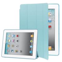 PROTEMIO 20539 LEATHER zaklapovací obal Apple iPad 2/3/4 modrý