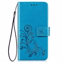 PROTEMIO 35806 ART Peněženkový kryt Samsung Galaxy A51 FLOWERS modrý