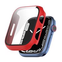 PROTEMIO 36510 Plastový obal s ochranným sklem pro Apple Watch 9 / 8 / 7 (45mm) červený