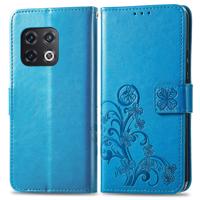 PROTEMIO 42750 ART Peněženkový kryt OnePlus 10 Pro 5G FLOWERS modrý