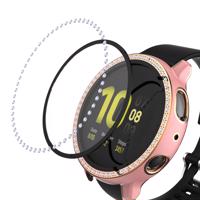 PROTEMIO 43052 DIAMOND Plastový kryt s ochranným sklem Samsung Galaxy Watch Active 2 40mm růžový
