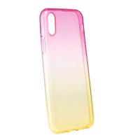 PROTEMIO 5313 OMBRE Silikonový obal Apple iPhone X / XS růžový