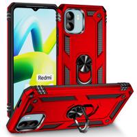 PROTEMIO 56157 RING Obal s držákem pro Xiaomi Redmi A1 / Redmi A2 červený