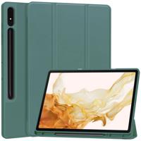 PROTEMIO 62804 LEATHER Zaklápěcí obal pro Samsung Galaxy Tab S9+ tmavě zelený