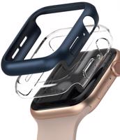 RINGKE 37219 RINGKE SLIM 2x Ochranný obal Apple Watch 6/SE/5/4 44mm průhledný &amp; tmavomodrý