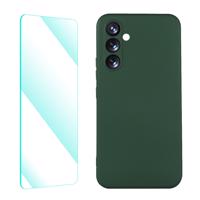 ENKAY 59427 ENKAY SET Silikonový obal a 2D sklo Samsung Galaxy A54 5G tmavě zelený