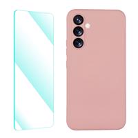 ENKAY 59429 ENKAY SET Silikonový obal a 2D sklo Samsung Galaxy A54 5G růžový