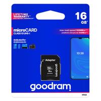 GOODRAM 12106
Paměťová karta GOODRAM microSDHC 16GB UHS-I + adaptér (M1AA-0160R11)