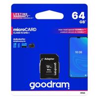 GOODRAM 12108 Paměťová karta GOODRAM microSDHC 64GB UHS-I + adaptér (M1AA-0640R12)