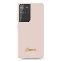 GUESS 39297 GUESS Silikonový obal Samsung Galaxy S21 Ultra 5G růžový