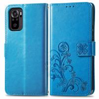 PROTEMIO 31334 ART Peňaženkový kryt Xiaomi Redmi Note 10 / Note 10S FLOWERS modrý