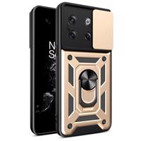 PROTEMIO 52718 RING CAMERA Obal s držákem pro OnePlus 10T 5G zlatý