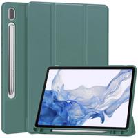 PROTEMIO 62820 LEATHER Zaklápěcí obal pro Samsung Galaxy Tab S9 tmavě zelený