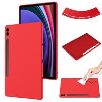PROTEMIO 66611 RUBBER Ochranný kryt pro Samsung Galaxy Tab S9 FE+/S9+ červený