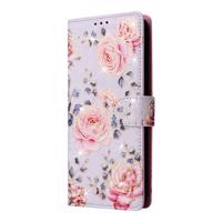 PROTEMIO 70555 FLOWERY Peňaženkové puzdro pre Samsung Galaxy A15 / A15 5G PURPLE ROSE