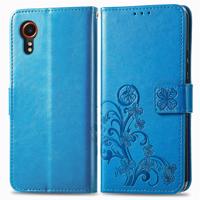PROTEMIO 72870 ART FLOWER S Peněženkový obal pro Samsung Galaxy Xcover 7 modrý